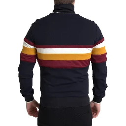 Blue Cardigan Heraldic Full Zip Sweater