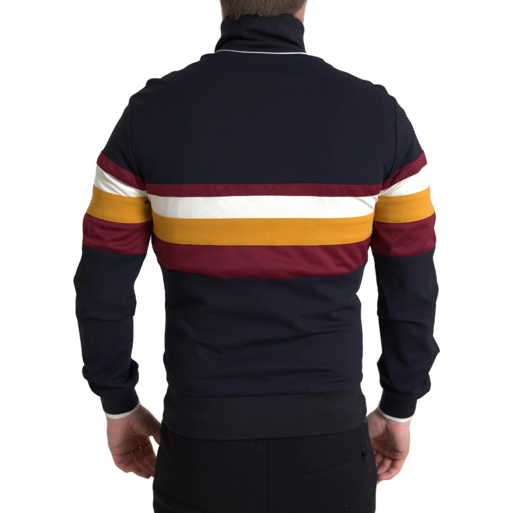 Blue Cardigan Heraldic Full Zip Sweater