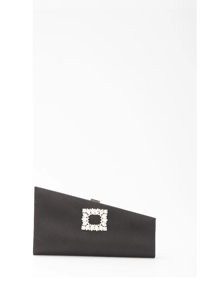 Asymmetrical Strass Buckle clutch