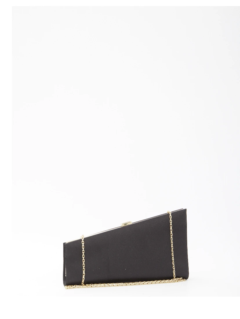 Asymmetrical Strass Buckle clutch
