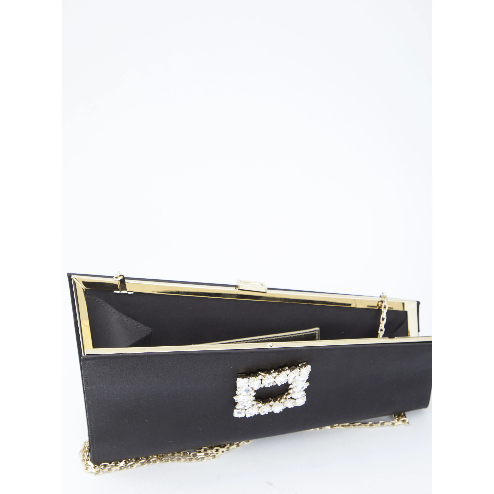 Asymmetrical Strass Buckle clutch