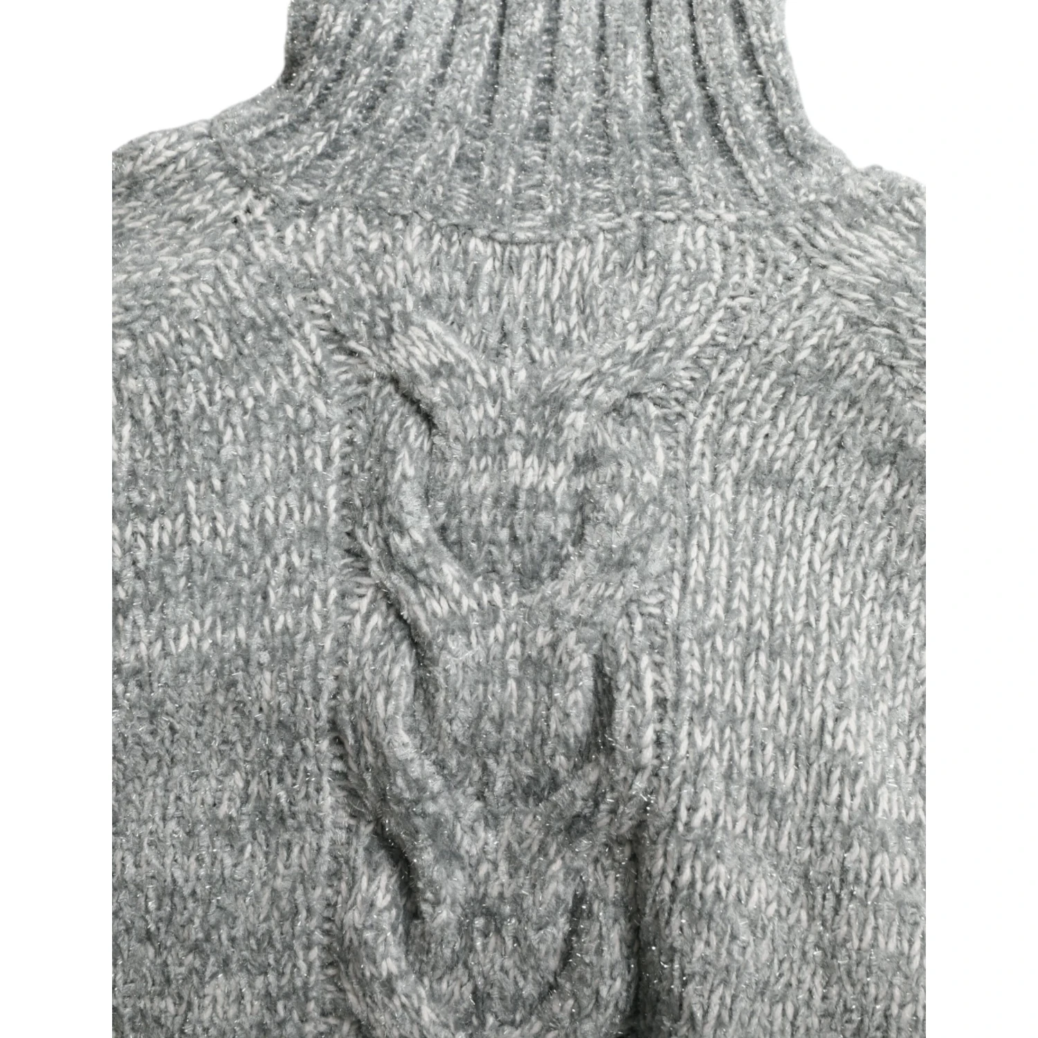 Gray Cashmere Turtle Neck Pullover Sweater