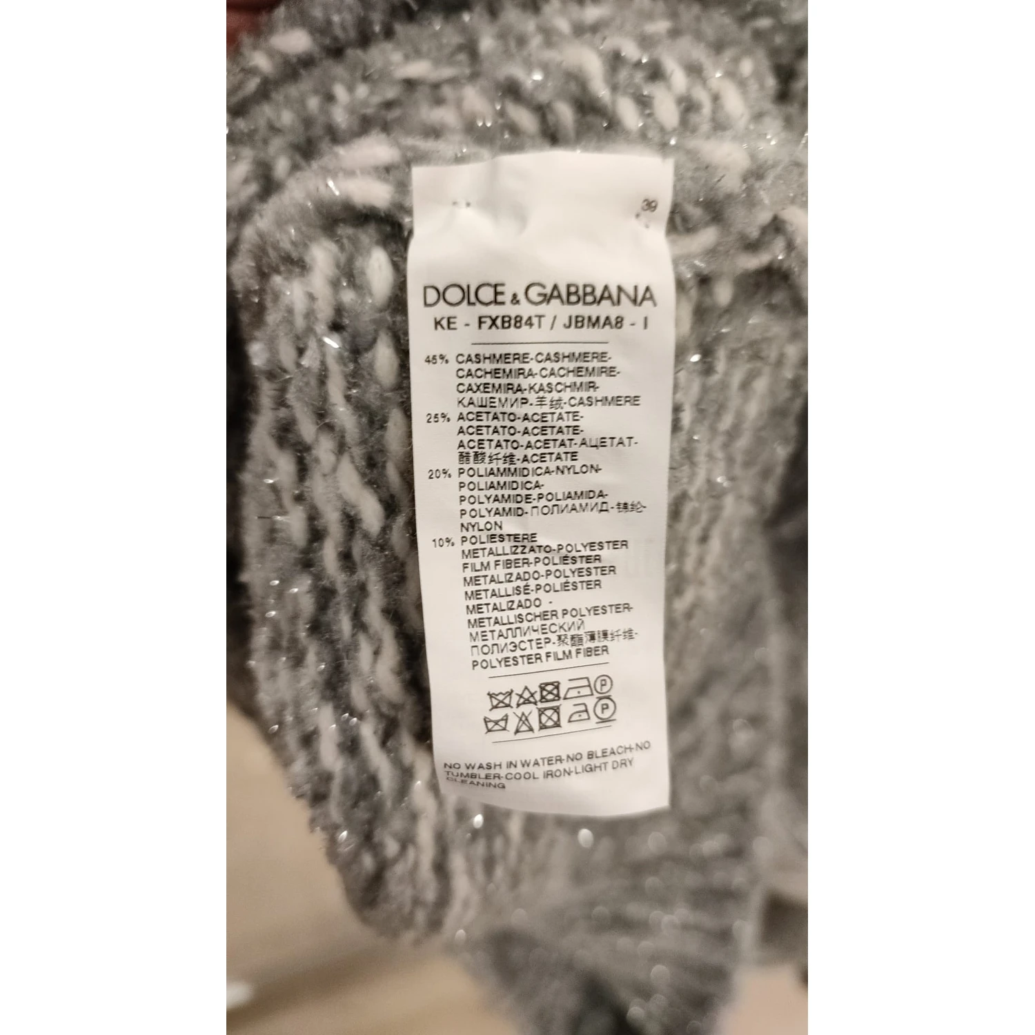 Gray Cashmere Turtle Neck Pullover Sweater