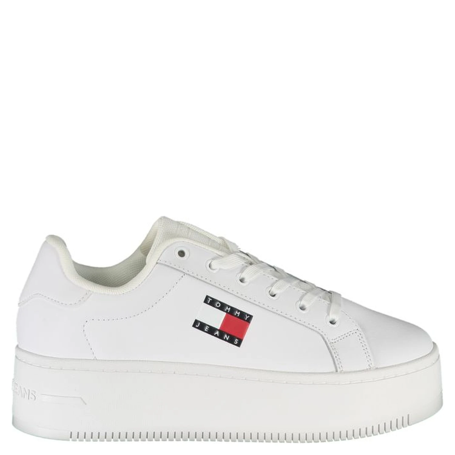 White chunky platform sneakers