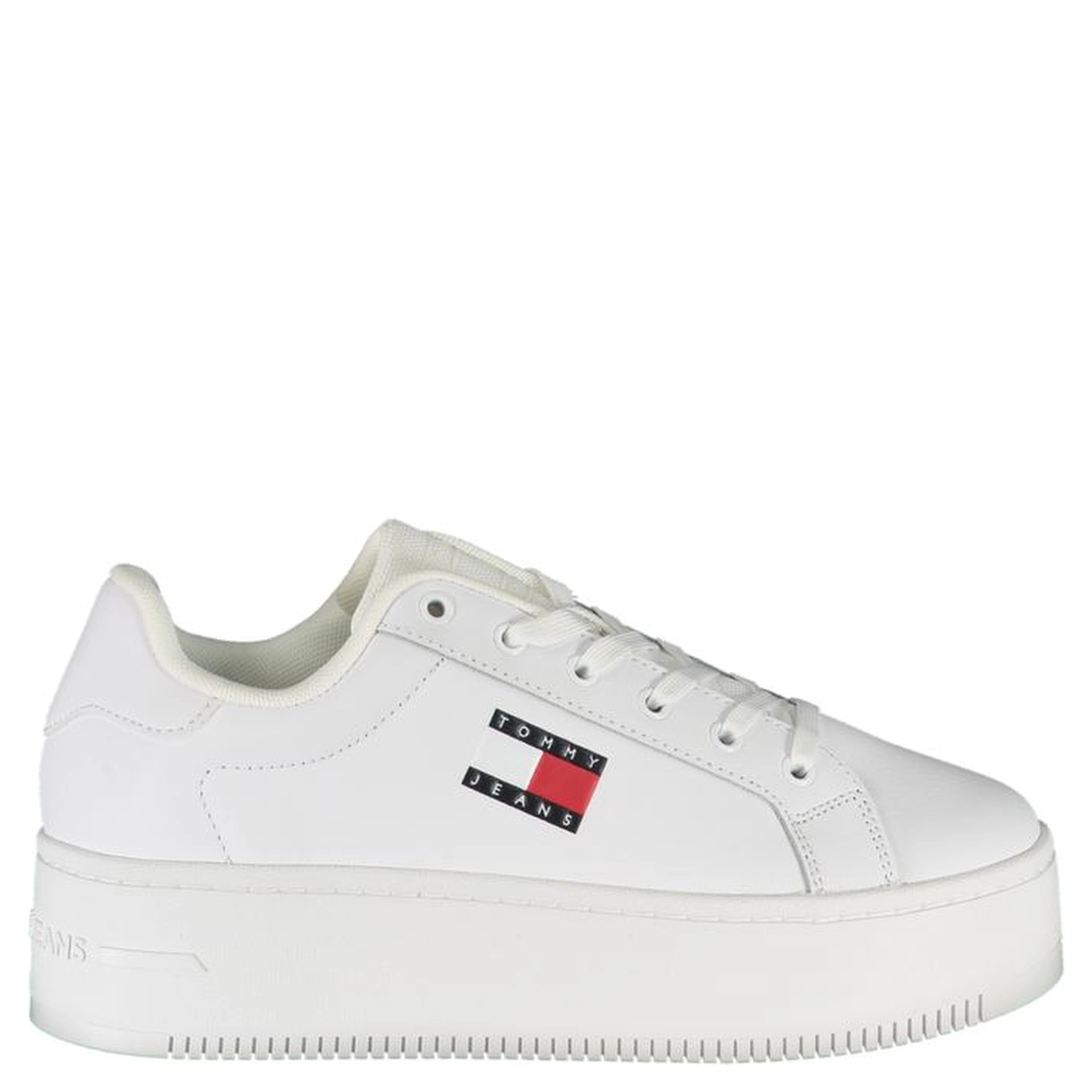 White chunky platform sneakers