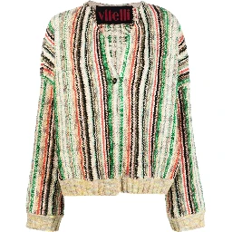 striped knit cardigan