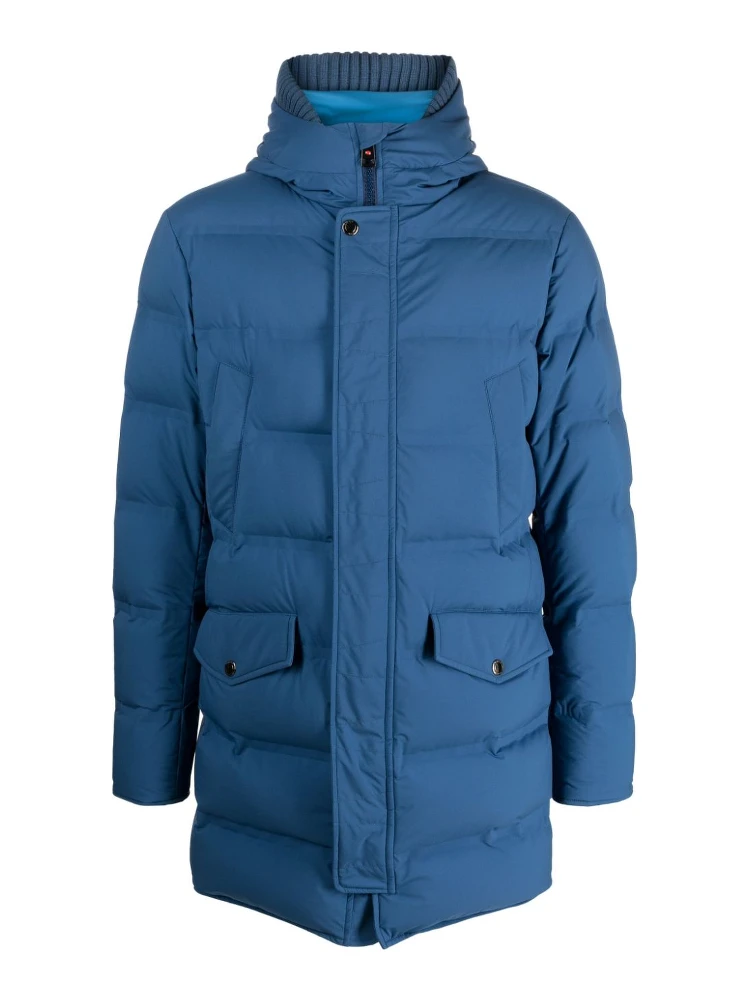 slouch-hood padded-design jacket