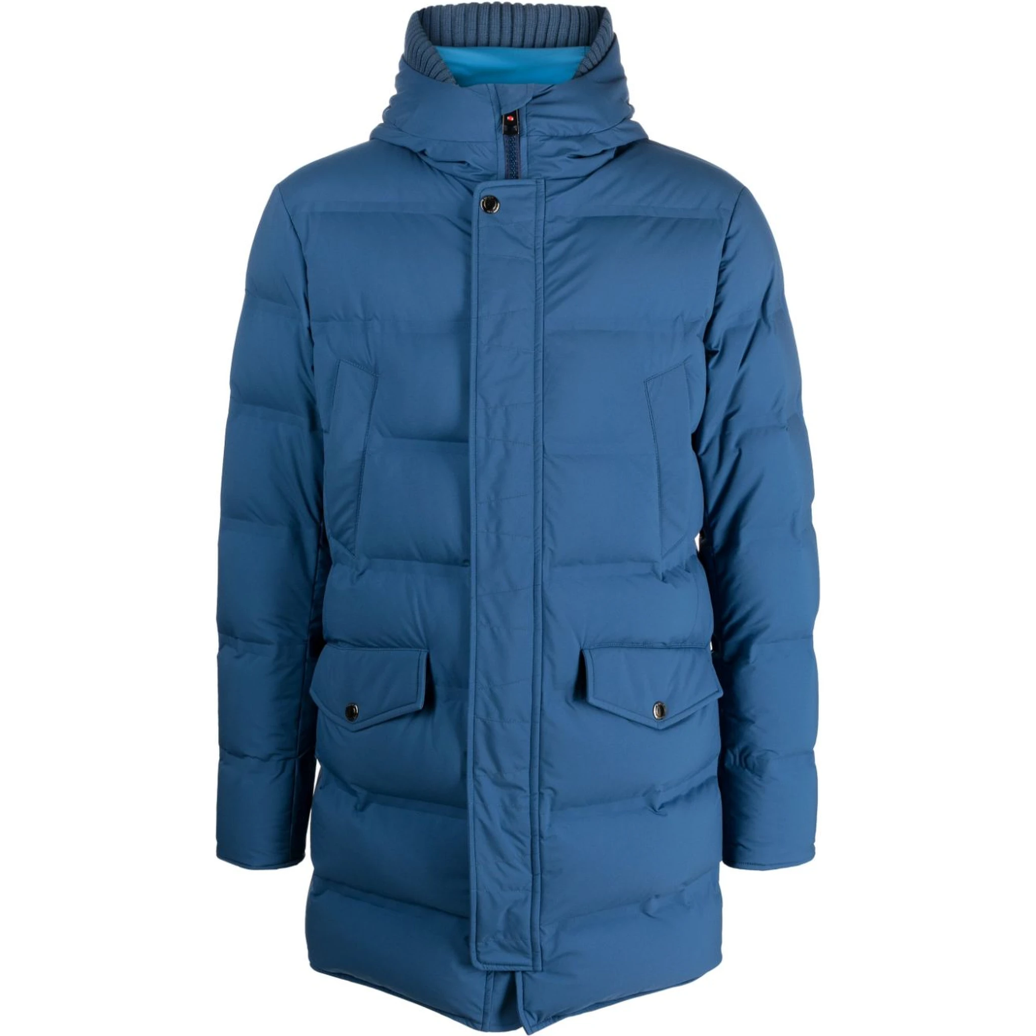 slouch-hood padded-design jacket