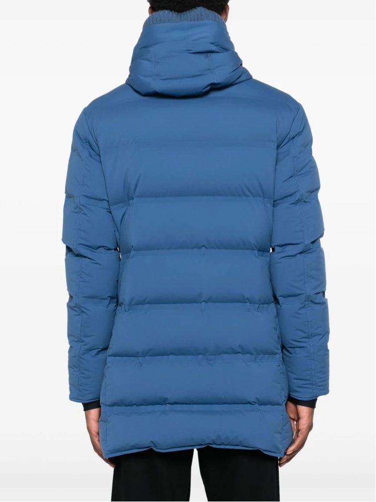 slouch-hood padded-design jacket alternative