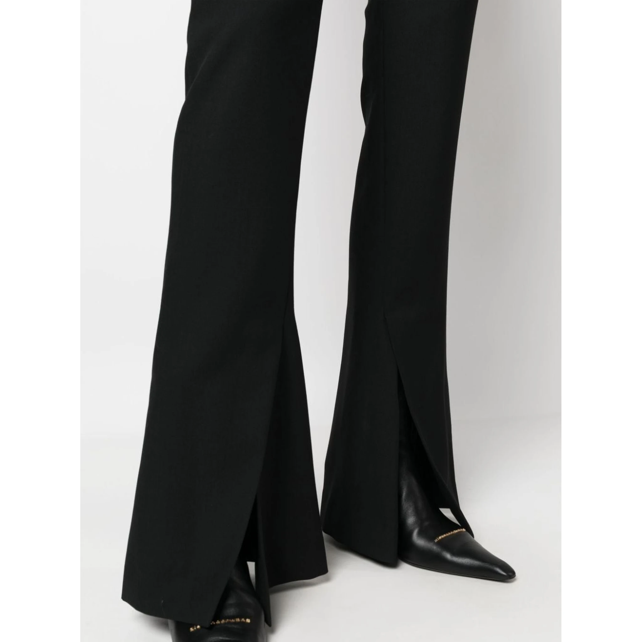 high-waisted split trousers