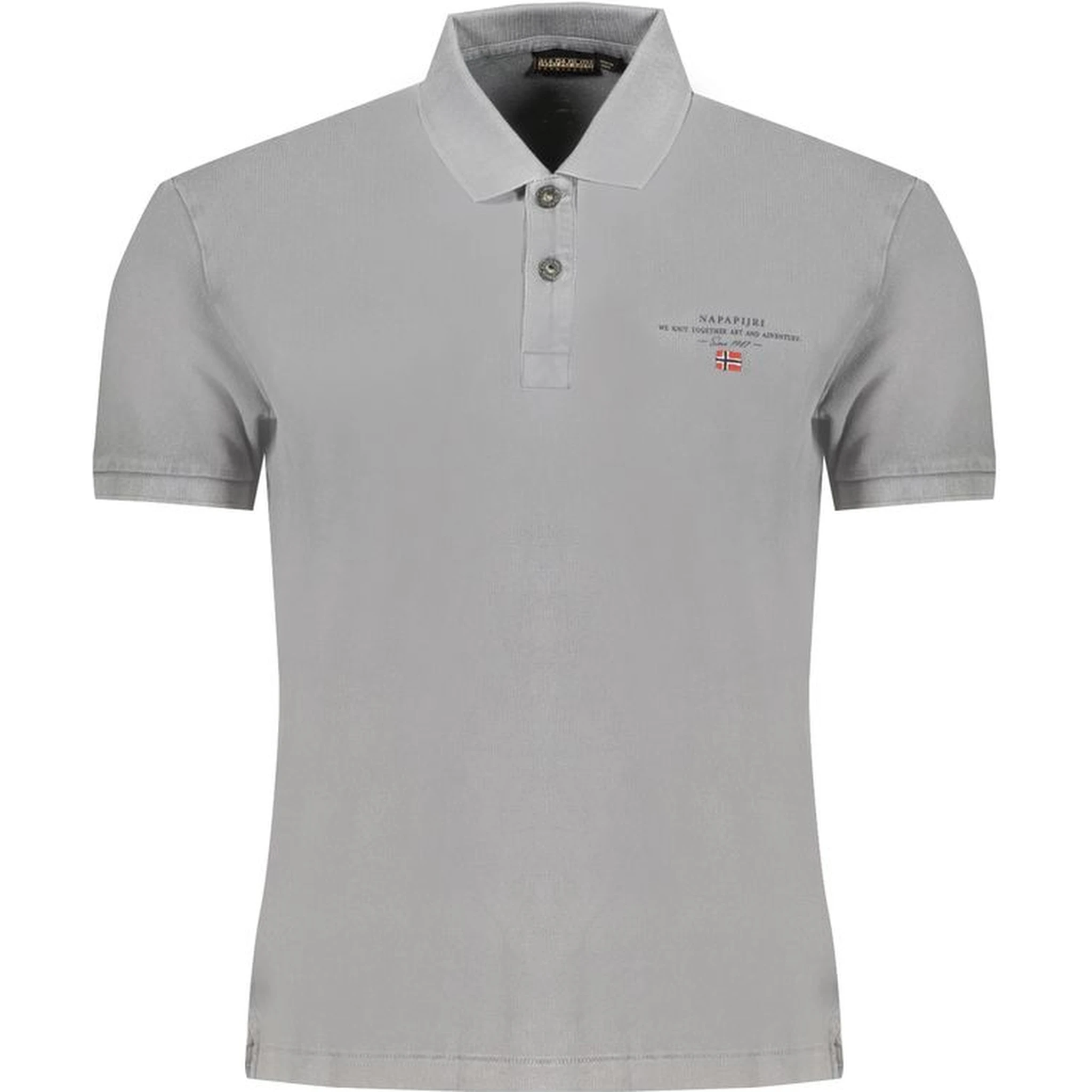 Gray Cotton Polo Shirt