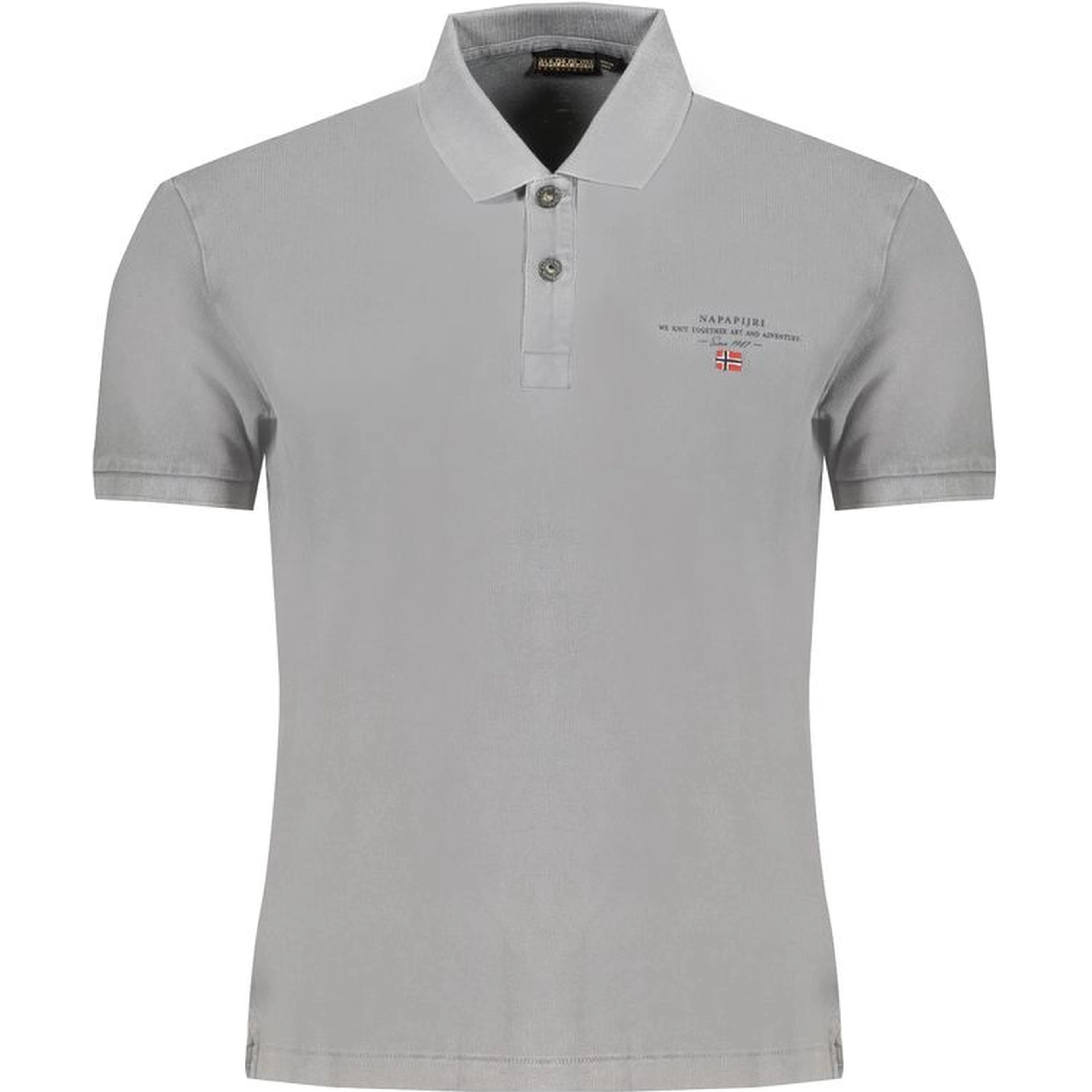 Gray Cotton Polo Shirt