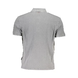 Gray Cotton Polo Shirt