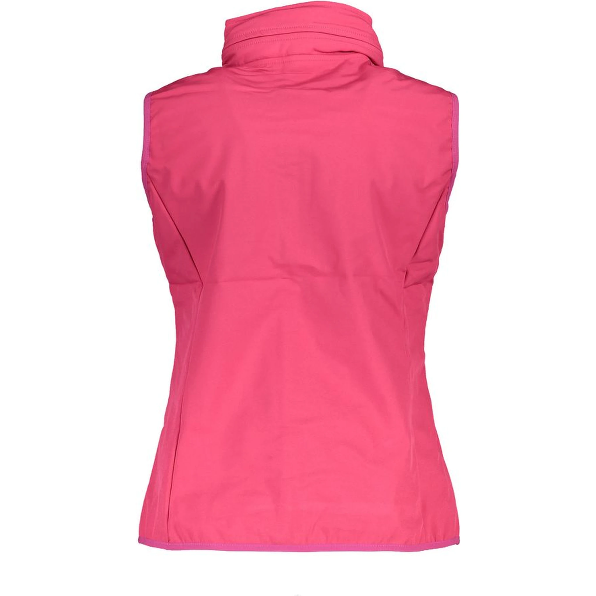 Pink Polyester Sleveless Jacket