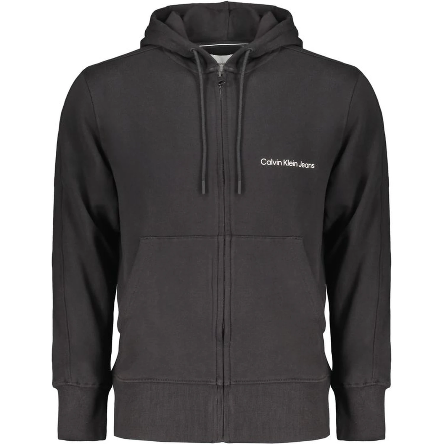 Men's black zip-up hoodie
