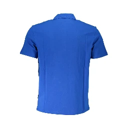 Blue Cotton Polo Shirt