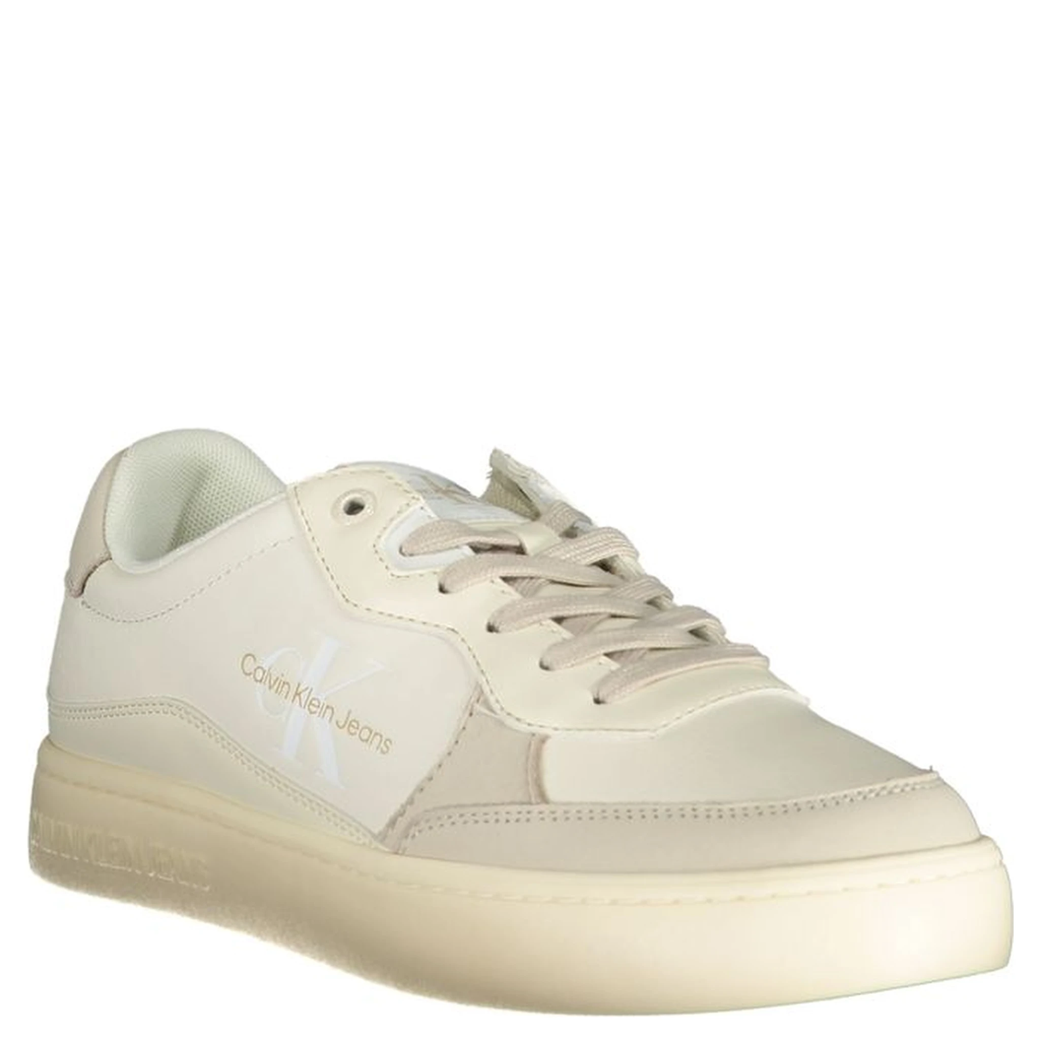 White Polyester Sneaker