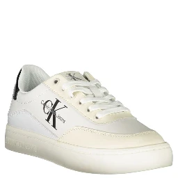 White Polyester Sneaker