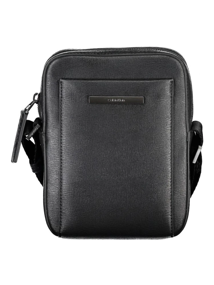 Black Polyester Shoulder Bag