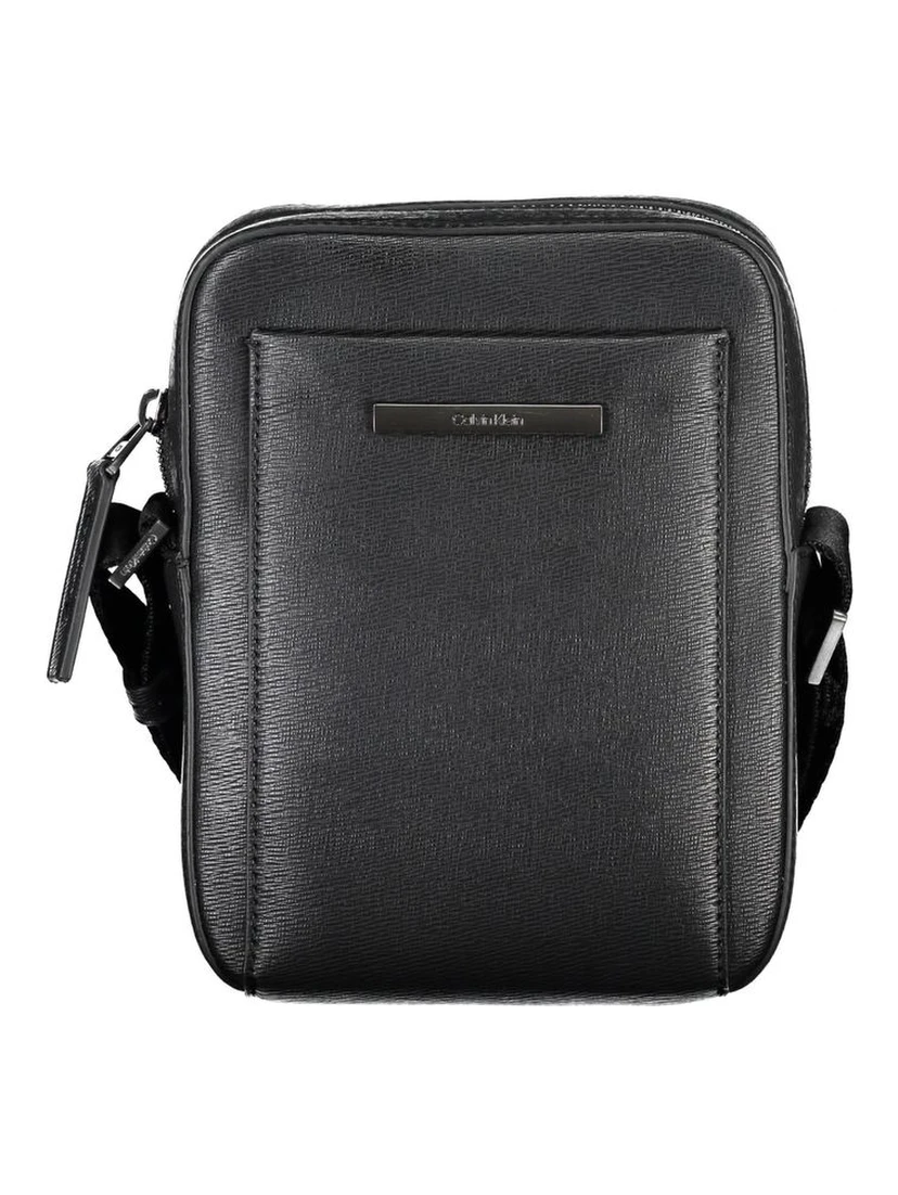 Black Polyester Shoulder Bag