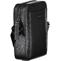 Black Polyester Shoulder Bag