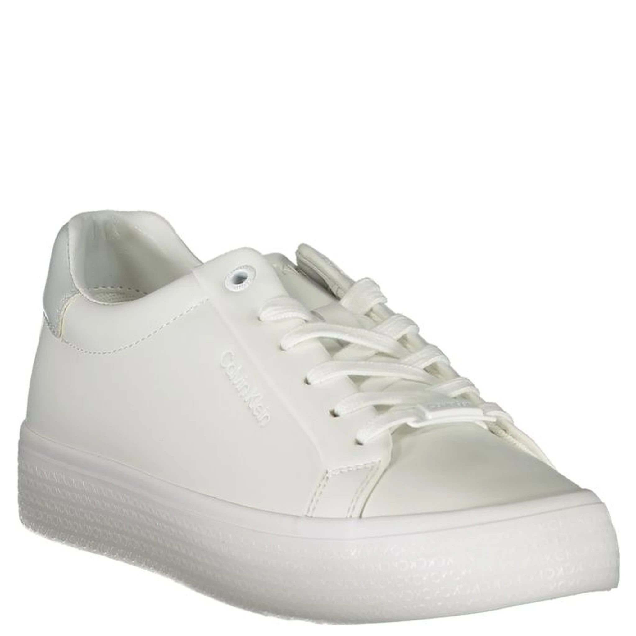 White Polyester Sneaker