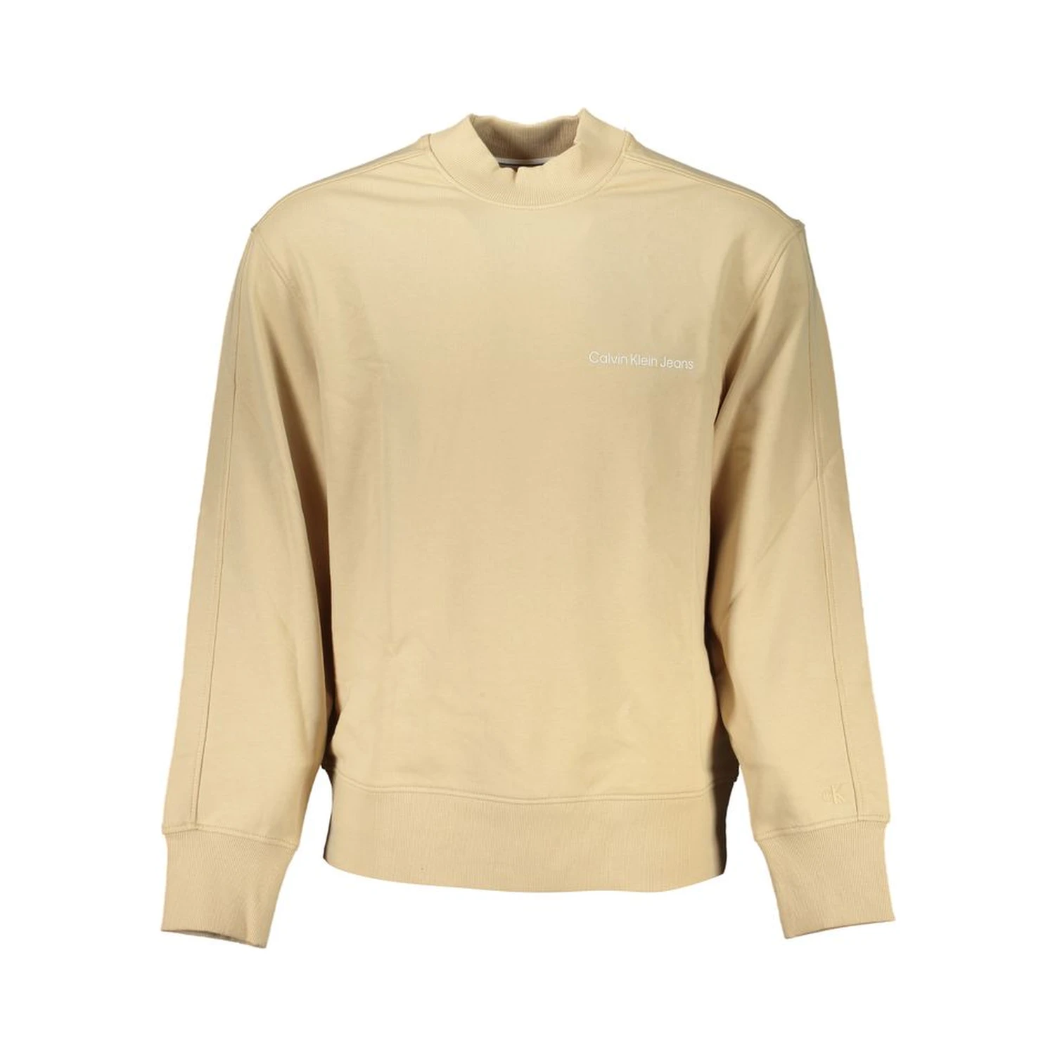 Men's Crew Neck Logo Sweatshirt in Beige