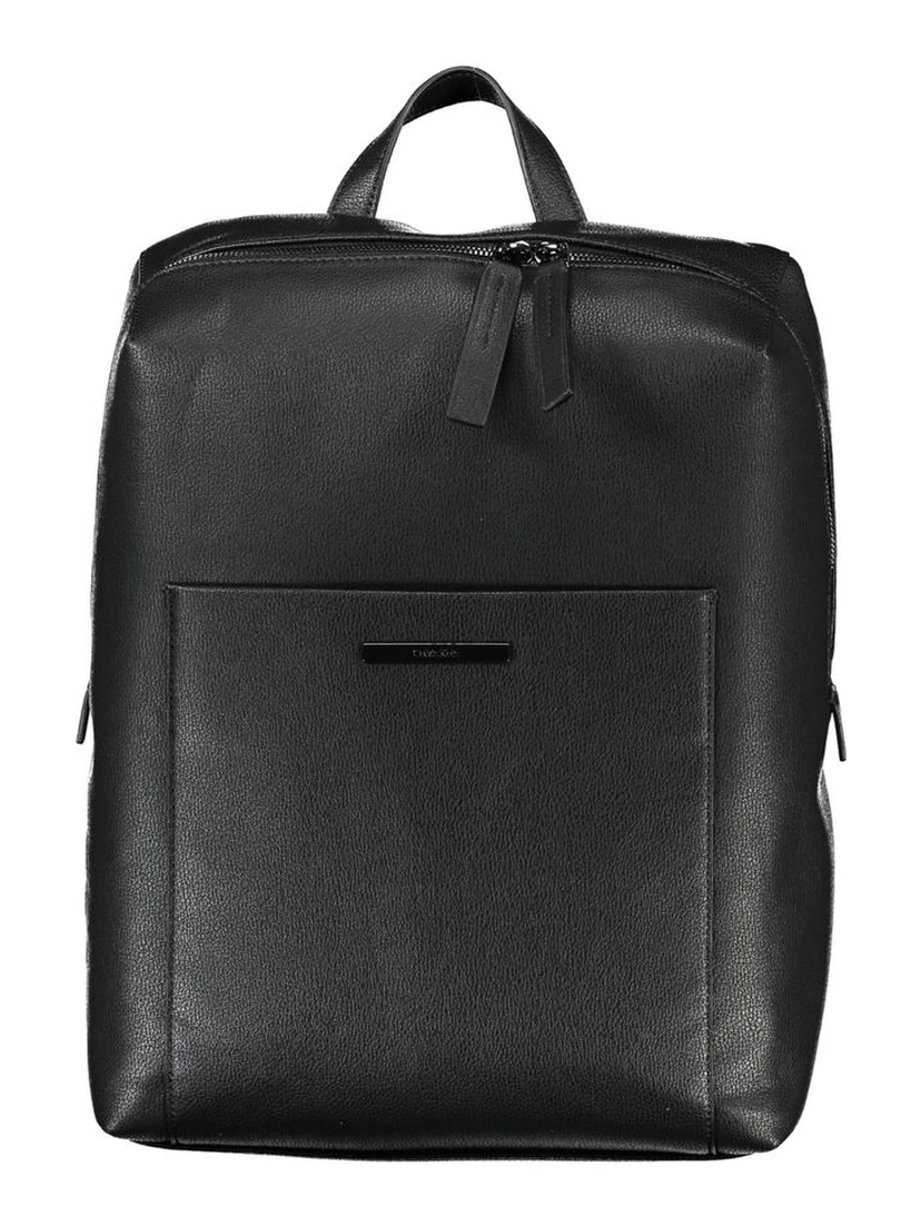 Black Polyester Backpack