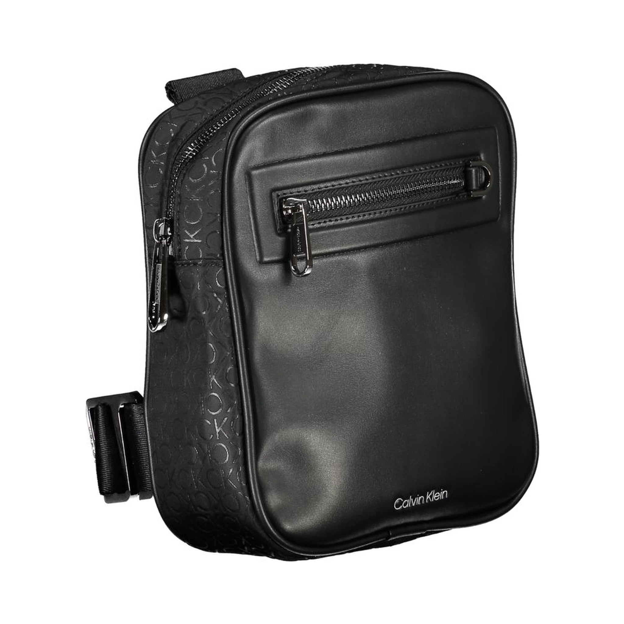 Black Polyester Shoulder Bag