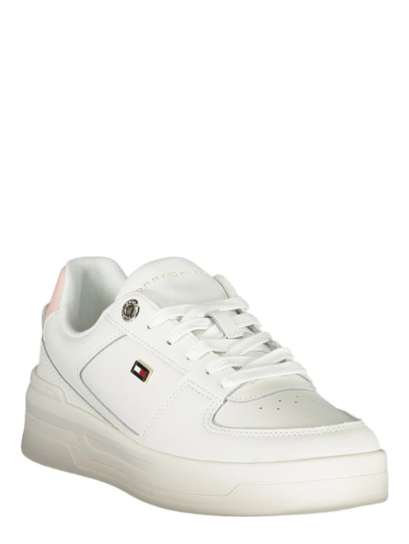 White Polyester Sneaker