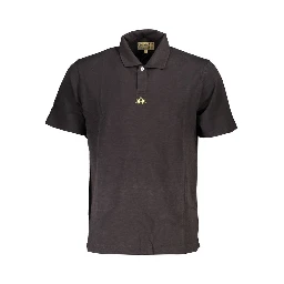 Black Cotton Polo Shirt