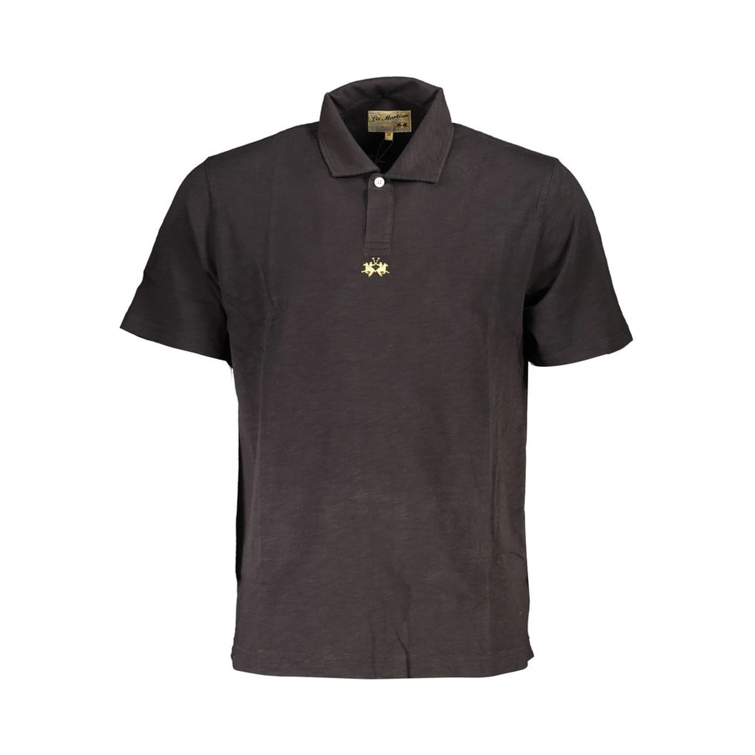 Black Cotton Polo Shirt