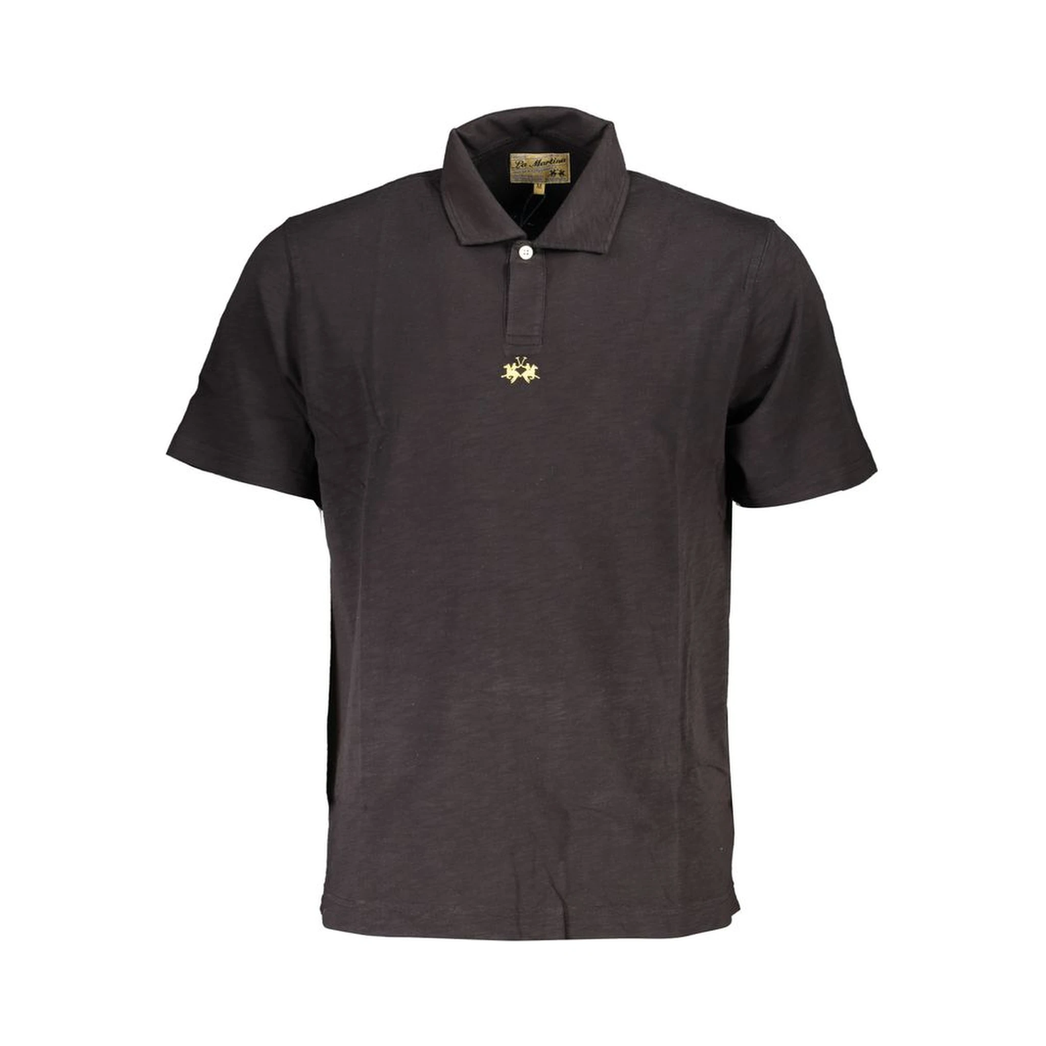 Black Cotton Polo Shirt