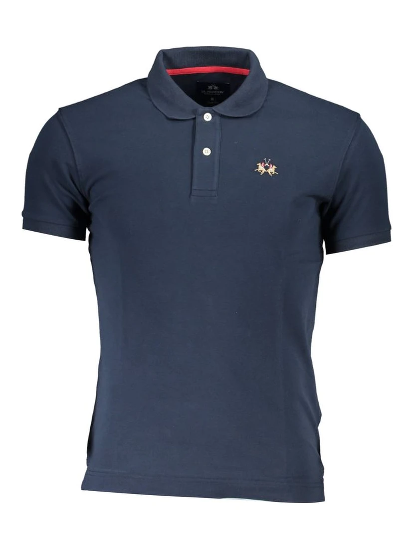 Blue Cotton Polo Shirt