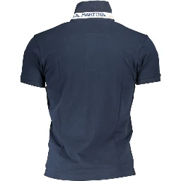 Blue Cotton Polo Shirt