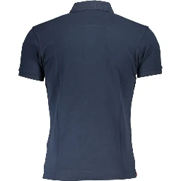 Blue Cotton Polo Shirt