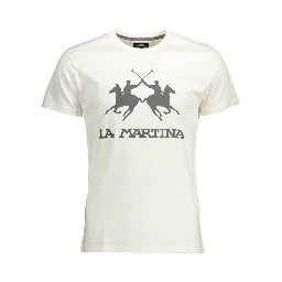 تي شيرت قطني أبيض