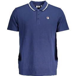 Blue Cotton Polo Shirt