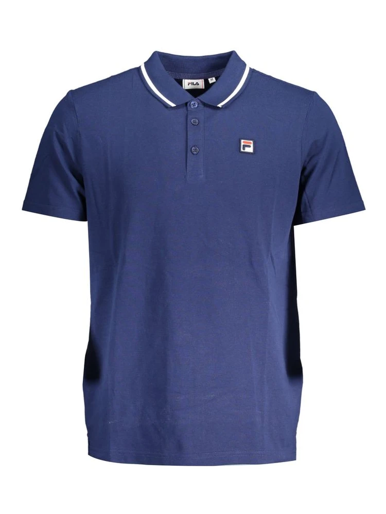 Blue Cotton Polo Shirt
