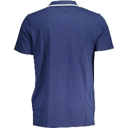 Blue Cotton Polo Shirt