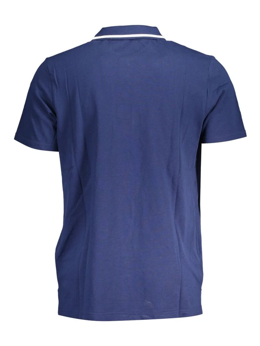 Blue Cotton Polo Shirt