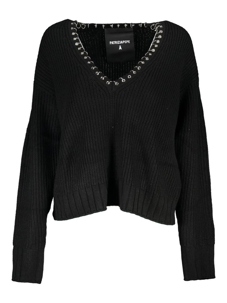 Black Fabric Sweater