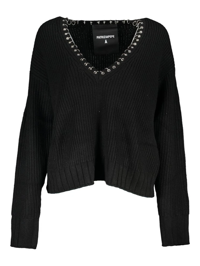Black Fabric Sweater