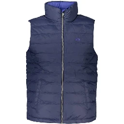 Blue Polyamide Sleveless Jacket