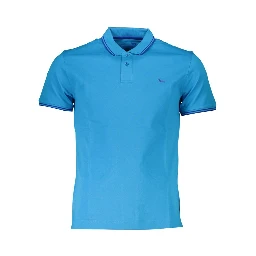 Blue Cotton Polo Shirt