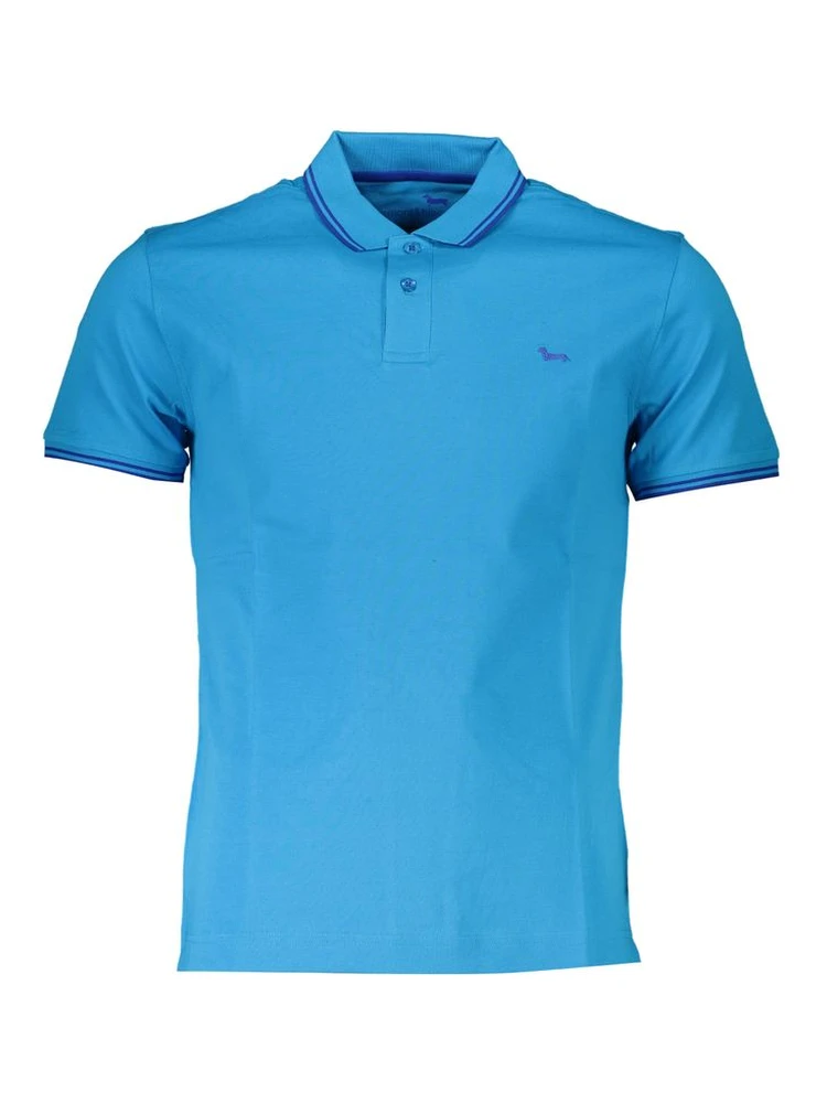 Blue Cotton Polo Shirt