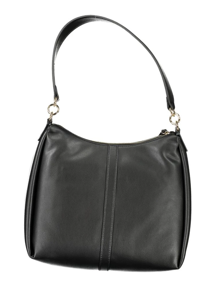 Black polyester shoulder bag alternative