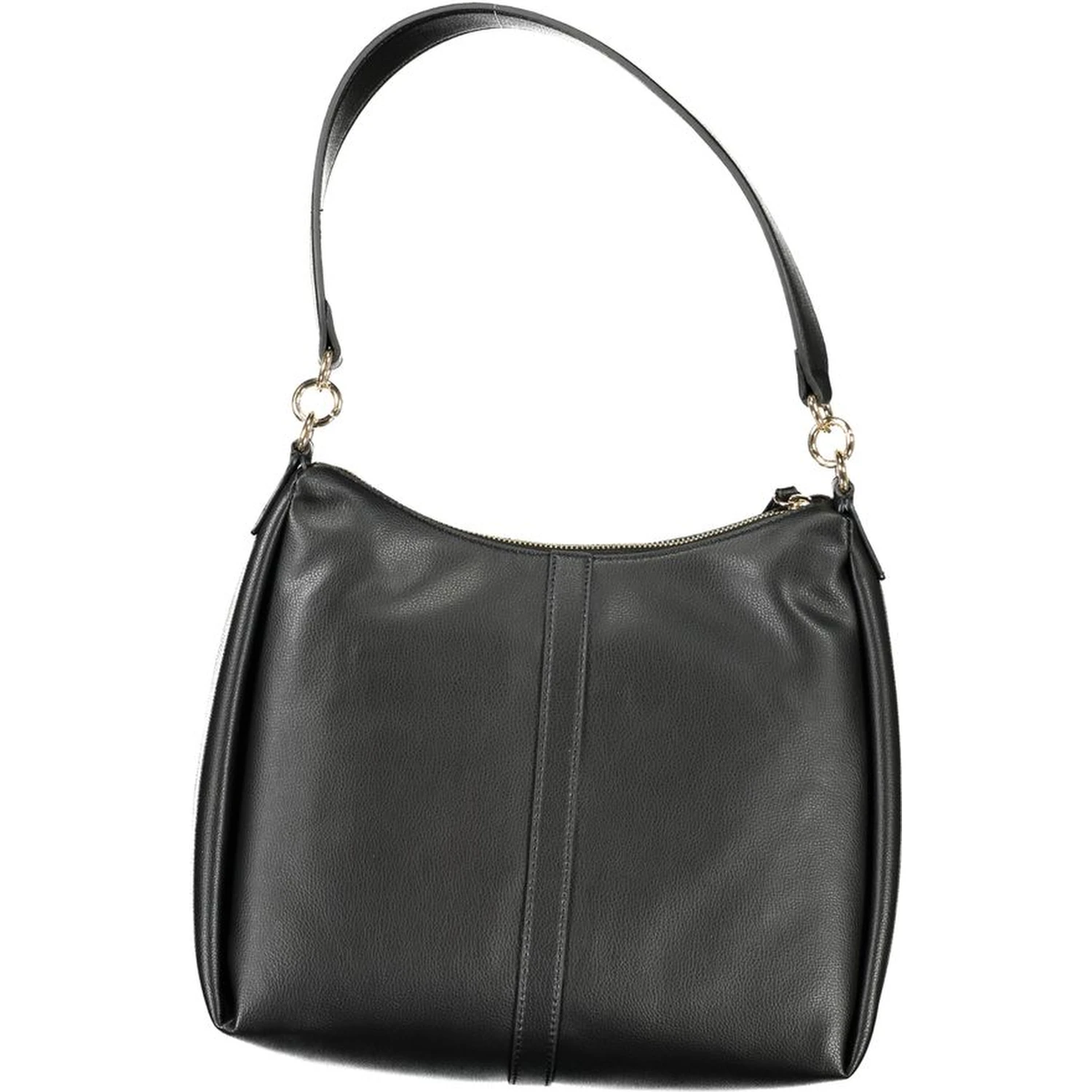 Black polyester shoulder bag