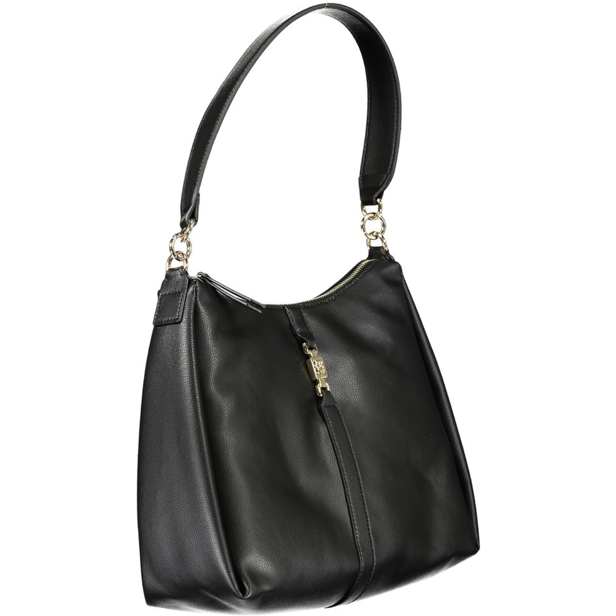 Black Polyester Handbag