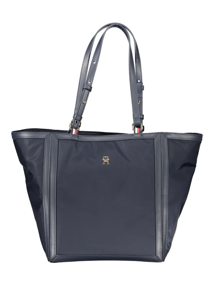 Blue Polyester Handbag
